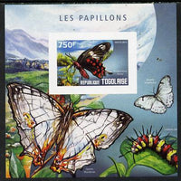 Togo 2014 Butterflies G imperf deluxe m/sheet unmounted mint. Note this item is privately produced and is offered purely on its thematic appeal