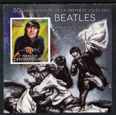 Central African Republic 2014 The Beatles - John Lennon imperf deluxe m/sheet unmounted mint. Note this item is privately produced and is offered purely on its thematic appeal