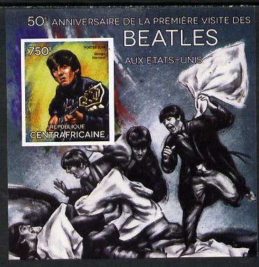 Central African Republic 2014 The Beatles - George Harrison imperf deluxe m/sheet unmounted mint. Note this item is privately produced and is offered purely on its thematic appeal