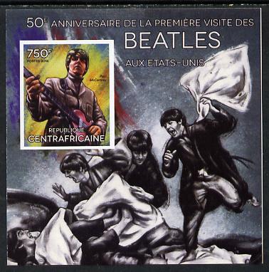 Central African Republic 2014 The Beatles - Paul McCartney imperf deluxe m/sheet unmounted mint. Note this item is privately produced and is offered purely on its thematic appeal