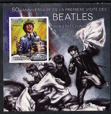 Central African Republic 2014 The Beatles - Ringo Starr imperf deluxe m/sheet unmounted mint. Note this item is privately produced and is offered purely on its thematic appeal