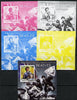 Central African Republic 2014 The Beatles - Ringo Starr deluxe m/sheet - the set of 5 imperf progressive proofs comprising the 4 individual colours plus all 4-colour composite, unmounted mint