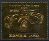 Zambia 1987 Classic Cars 1k50 BMW in 22k gold foil unmounted mint
