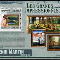 Comoro Islands 2009 Impressionists - Henri Martin perf s/sheet unmounted mint
