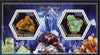 Chad 2014 Minerals #2 perf sheetlet containing two hexagonal-shaped values unmounted mint