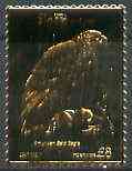 Staffa 1976 American Bald Eagle (Male) £8 value perforated & embossed in 23 carat gold foil unmounted mint (Rosen 312a)