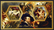 Chad 2014 Peter Paul Rubens #2 imperf sheetlet containing two hexagonal-shaped values unmounted mint