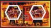 Chad 2014 Fire Engines #1 imperf sheetlet containing two hexagonal-shaped values unmounted mint