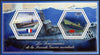 Chad 2014 Submarines #5 perf sheetlet containing two hexagonal-shaped values unmounted mint