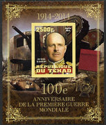 Chad 2014 Centenary of Start of WW1 #2 imperf deluxe sheet containing one value unmounted mint