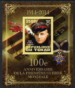 Chad 2014 Centenary of Start of WW1 #3 imperf deluxe sheet containing one value unmounted mint