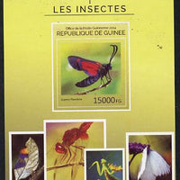 Guinea - Conakry 2014 Insects - Zygaena filipendulae (6 Spot Burnet Moth) imperf s/sheet unmounted mint. Note this item is privately produced and is offered purely on its thematic appeal