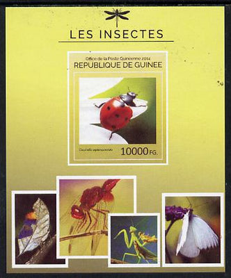 Guinea - Conakry 2014 Insects - Coccinella septempunctata (Ladybird) imperf s/sheet unmounted mint. Note this item is privately produced and is offered purely on its thematic appeal
