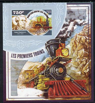 Niger Republic 2014 Early Steam Trains #2 imperf s/sheet unmounted mint. Note this item is privately produced and is offered purely on its thematic appeal