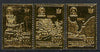 Touva 1997 Hong Kong back to China set of 3 embossed in 22k gold foil unmounted mint