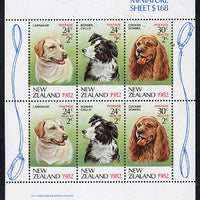New Zealand 1982 Health - Dogs perf m/sheet unmounted mint, SG MS 1273