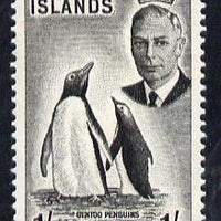 Falkland Islands 1952 KG6 Gentoo Penguins 1s unmounted mint SG 180