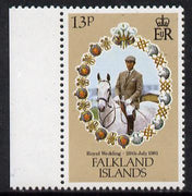 Falkland Islands 1981 Royal Wedding 13p with inverted watermark unmounted mint marginal SG 403w