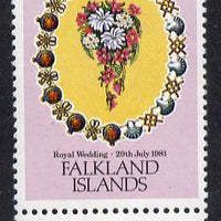 Falkland Islands 1981 Royal Wedding 10p with inverted watermark unmounted mint marginal SG 402w