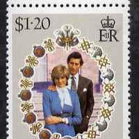 Pitcairn Islands 1981 Royal Wedding $1.20 with inverted watermark unmounted mint marginal SG 221w