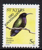 St Kitts 1983 Purple-throated Carib 5c with Independence opt inverted (reading up) unmounted mint SG 118Bb