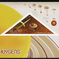 Congo 2015 Huygens Saturn Probe imperf deluxe sheet containing one triangular value unmounted mint