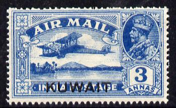 Kuwait 1933-34 Air 3a wmk stars pointing to left lightly mounted mint SG 32