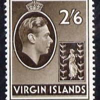 British Virgin islands 1938-47 KG6 2s6d sepia on ord paper unmounted mint SG118a