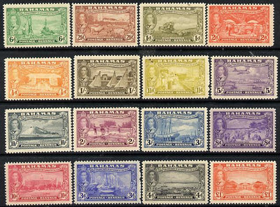 Bahamas 1948 KG6 Eleuthera set of 16 complete unmounted mint, SG 178-93