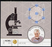 Mali 2015 Nobel prize for Medicine - John O'Keefe perf sheet containing one circular shaped value unmounted mint
