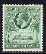 Gold Coast 1928 KG5 Christiansborg Castle 1/2d blue-green mounted mint SG 103