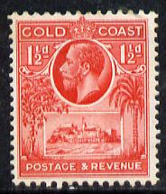 Gold Coast 1928 KG5 Christiansborg Castle 1.5d scarlet mounted mint SG 105
