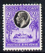 Gold Coast 1928 KG5 Christiansborg Castle 2s black & bright violet mounted mint SG 111