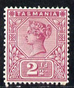 Tasmania 1892-99 QV Key Plate 2.5d purple mounted mint SG 217