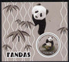 Madagascar 2015 Pandas perf deluxe sheet containing one circular value unmounted mint