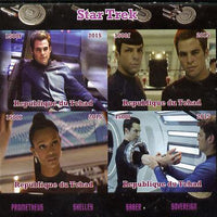 Chad 2015,Star Trek #1 imperf sheetlet containing 4 values unmounted mint. Note this item is privately produced and is offered purely on its thematic appeal. .