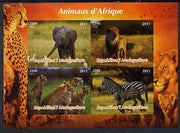 Madagascar 2015,Animals of Africa imperf sheetlet containing 4 values unmounted mint. Note this item is privately produced and is offered purely on its thematic appeal