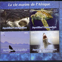 Madagascar 2015,Marine Life of Africa perf sheetlet containing 4 values unmounted mint. Note this item is privately produced and is offered purely on its thematic appeal
