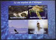 Madagascar 2015,Marine Life of Africa imperf sheetlet containing 4 values unmounted mint. Note this item is privately produced and is offered purely on its thematic appeal