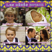 Madagascar 2015 Royal Babies perf sheetlet containing 4 values unmounted mint. Note this item is privately produced and is offered purely on its thematic appeal