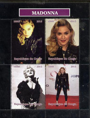 Congo 2015 Madonna perf sheetlet containing 4 values unmounted mint. Note this item is privately produced and is offered purely on its thematic appeal