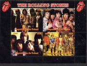 Chad 2015 The Rolling Stones perf sheetlet containing 4 values unmounted mint. Note this item is privately produced and is offered purely on its thematic appeal. .