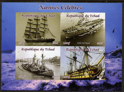 Chad 2015 Famous Ships imperf sheetlet containing 4 values unmounted mint. Note this item is privately produced and is offered purely on its thematic appeal. .
