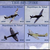 Chad 2015 The Spitfire perf sheetlet containing 4 values unmounted mint. Note this item is privately produced and is offered purely on its thematic appeal. .