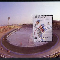 St Vincent 1988 Seoul Olympic Games the unissued $6 m/sheet (Cycling) unmounted mint