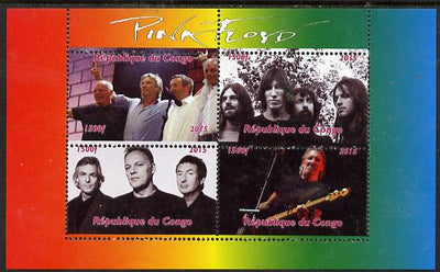 Congo 2015 Pink Floyd #2 perf sheetlet containing 4 values unmounted mint. Note this item is privately produced and is offered purely on its thematic appeal