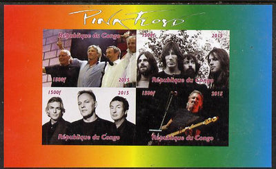 Congo 2015 Pink Floyd #2 imperf sheetlet containing 4 values unmounted mint. Note this item is privately produced and is offered purely on its thematic appeal