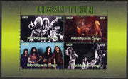 Congo 2015 Led Zeppelin #2 perf sheetlet containing 4 values unmounted mint. Note this item is privately produced and is offered purely on its thematic appeal