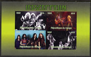 Congo 2015 Led Zeppelin #2 imperf sheetlet containing 4 values unmounted mint. Note this item is privately produced and is offered purely on its thematic appeal