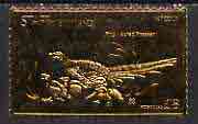 Staffa 1976 Ring-Necked Pheasant (Female) £8 value perforated & embossed in 23 carat gold foil unmounted mint (Rosen 283b)